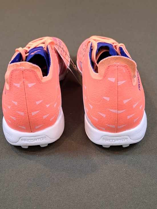 Adidas Predator League TF Soccor Cleat - Color: Coral/Blue/White - Size: Men 8.5